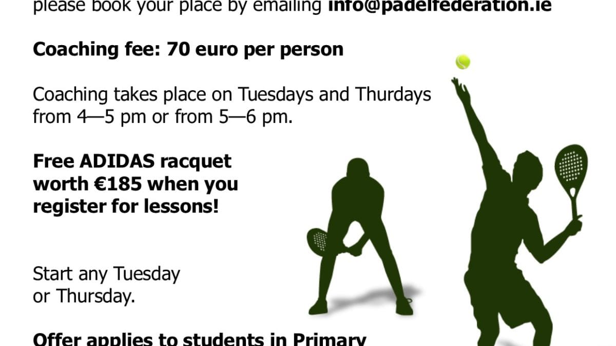 News photo for Padel Lessons in Rockbrook