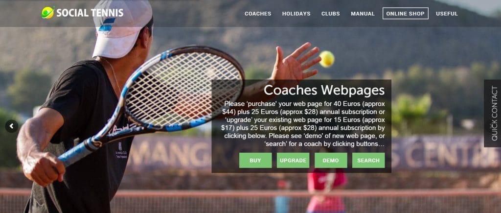 News photo for Partnership with Social Tennis Website