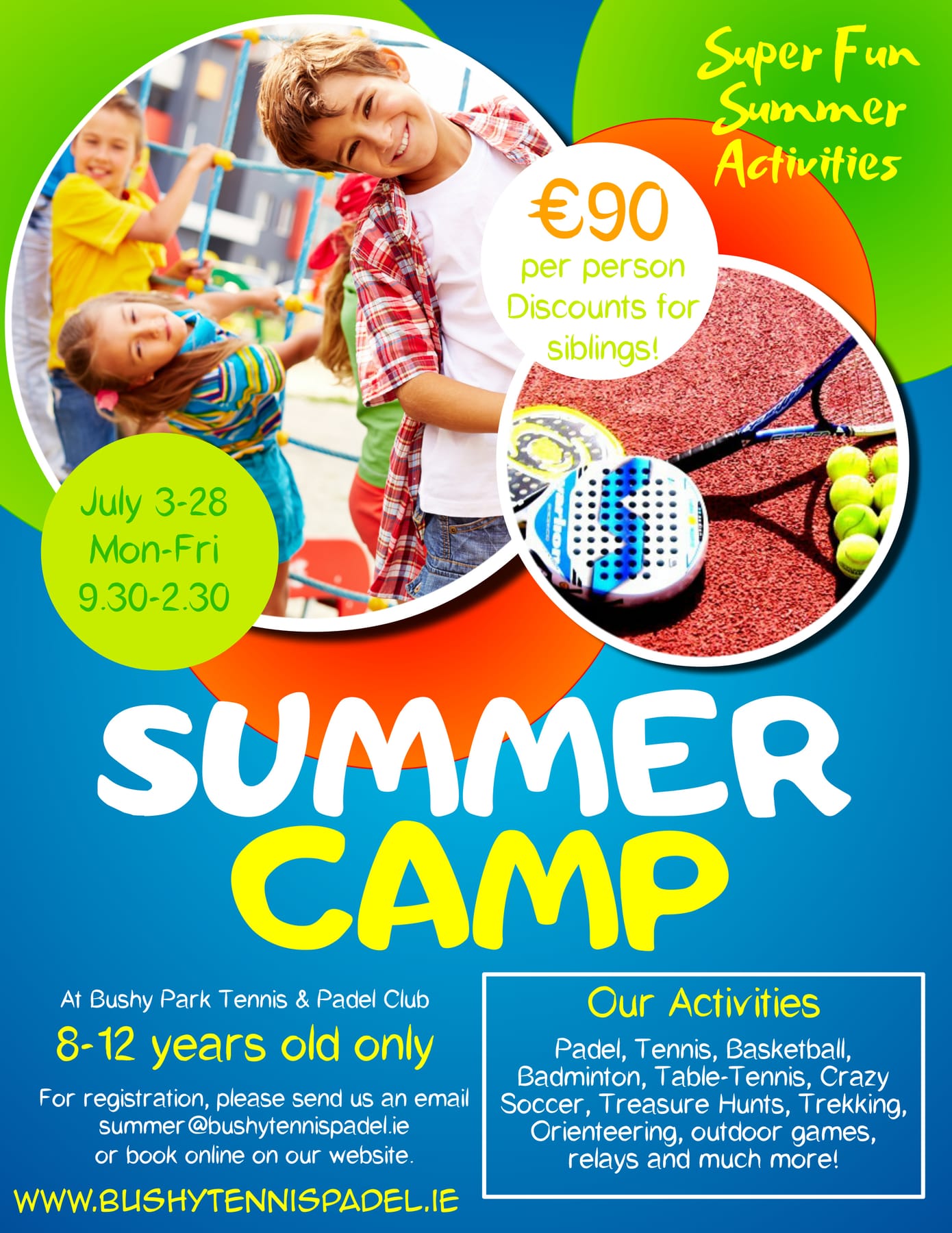 News photo for Bushy Park Tennis & Padel Club Summer Camps