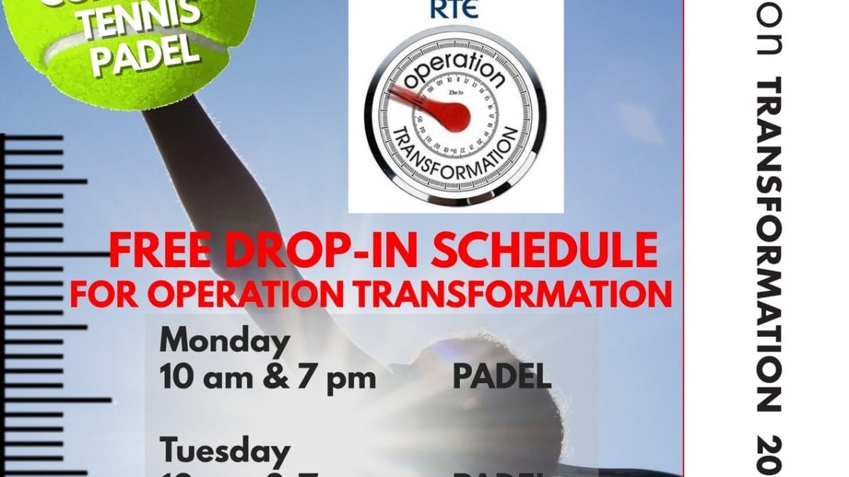 News photo for RTE Operation Transformation in Bushy Park Padel Club