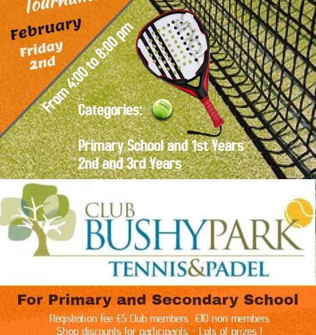 News photo for Junior Padel Tournament for Primary School and 1st, 2nd and 3rd Year Secondary School