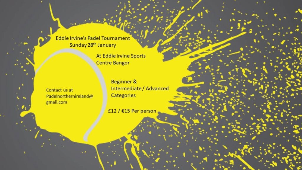 News graphic for Indoor Padel Tournament in Bangor