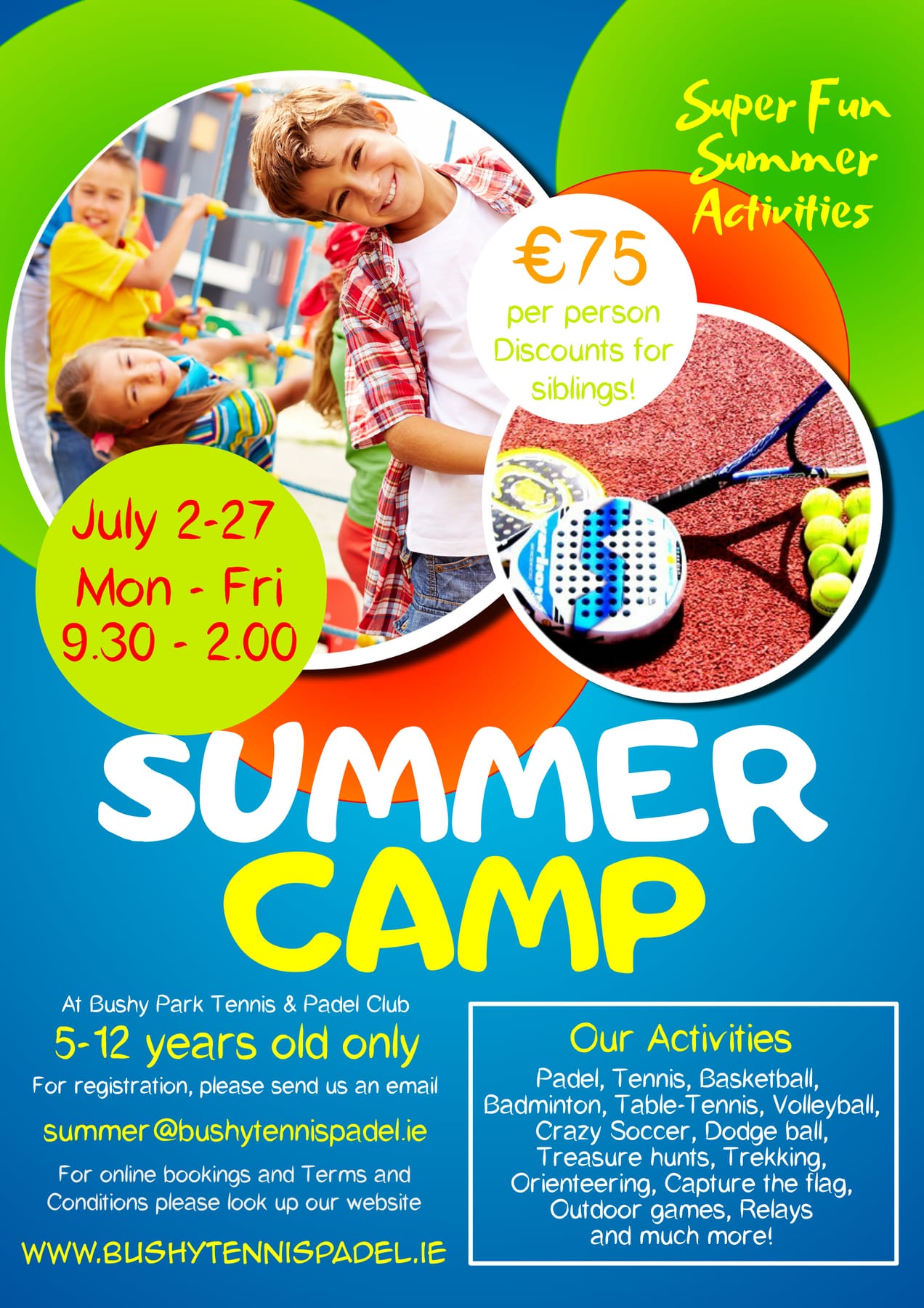 News photo for Bushy Park Summer Camps July 2018