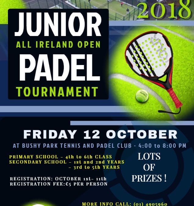News photo for All Ireland Junior Padel Open Tournament 2018