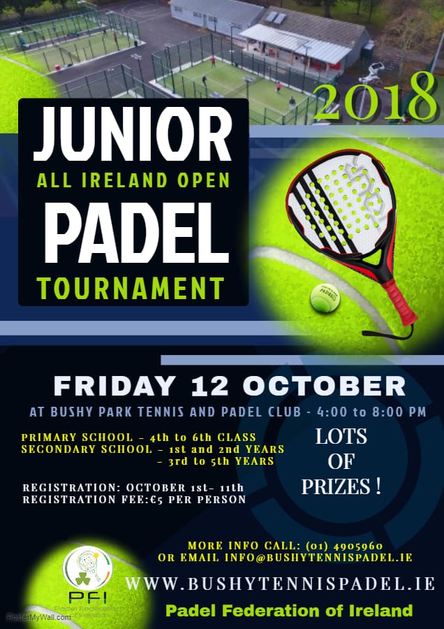 News photo for All Ireland Junior Padel Open Tournament 2018