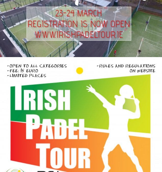 News graphic for Irish Padel Tour Bushy Park Draw