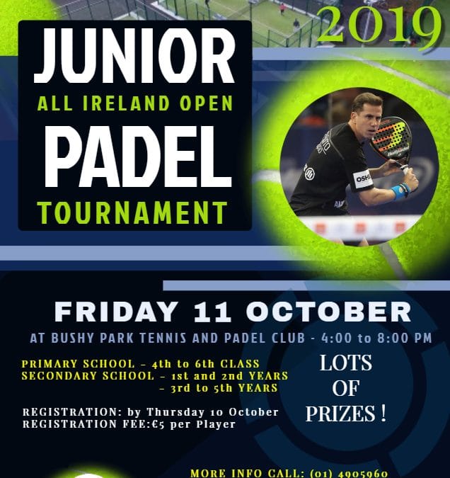 News photo for All Ireland Junior Padel Open Championship 2019
