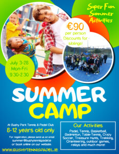 Bushy Summer Camp Primary Flyer