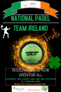National padel team poster trials