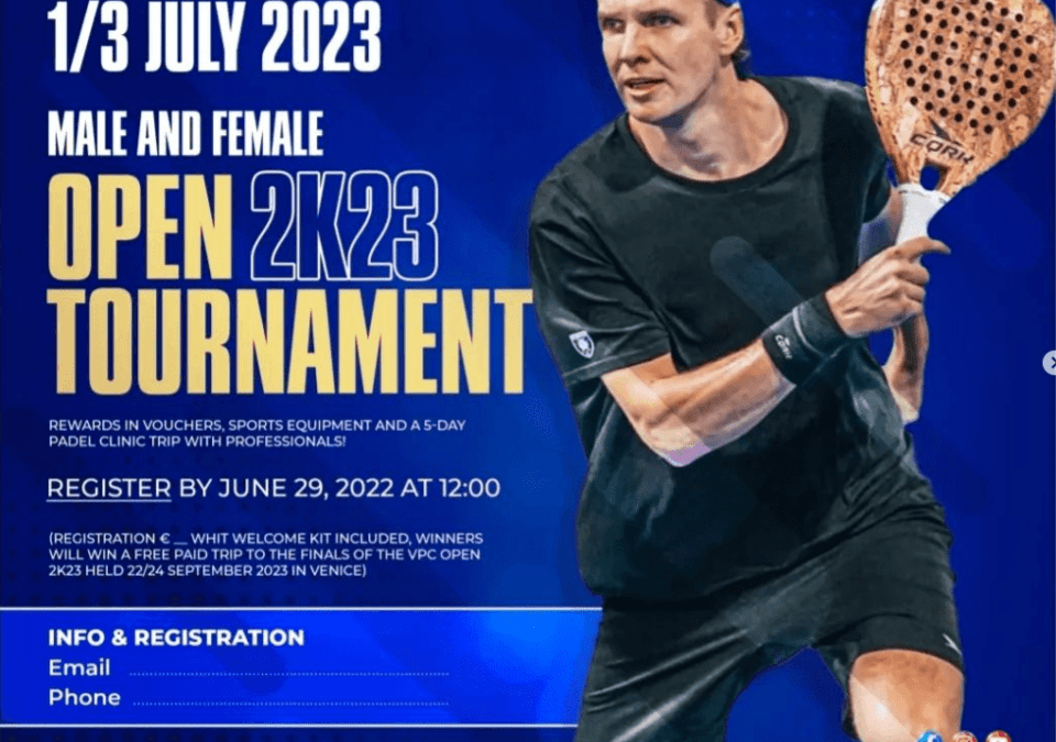 News graphic for Veneto padel cup 2023