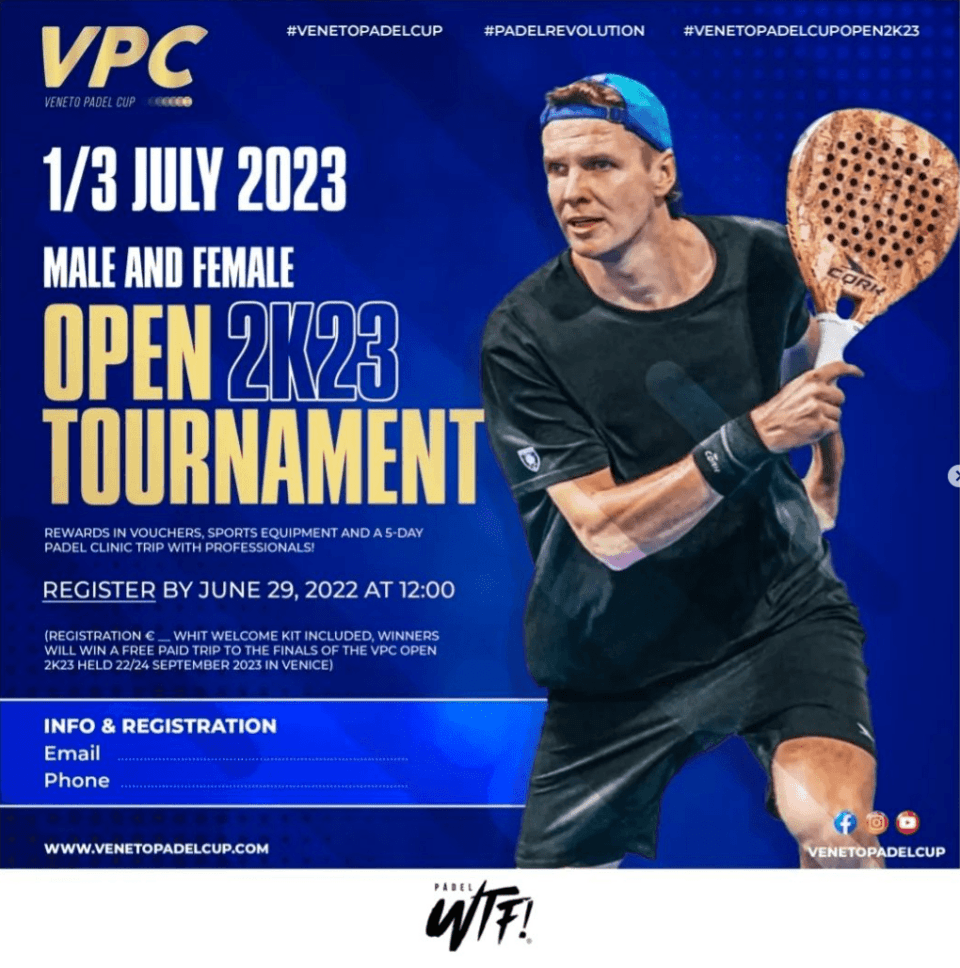 News graphic for Veneto padel cup 2023