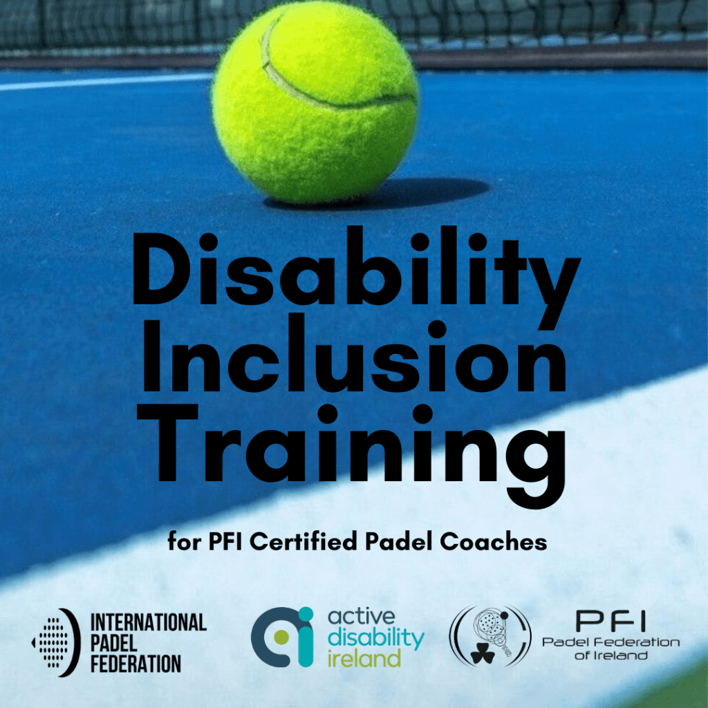 News graphic for Disability Inclusion Training for PFI certified Padel Coaches