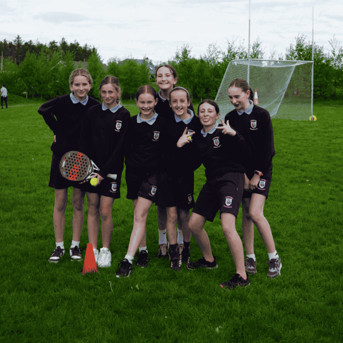 Students taking part in school padel activity