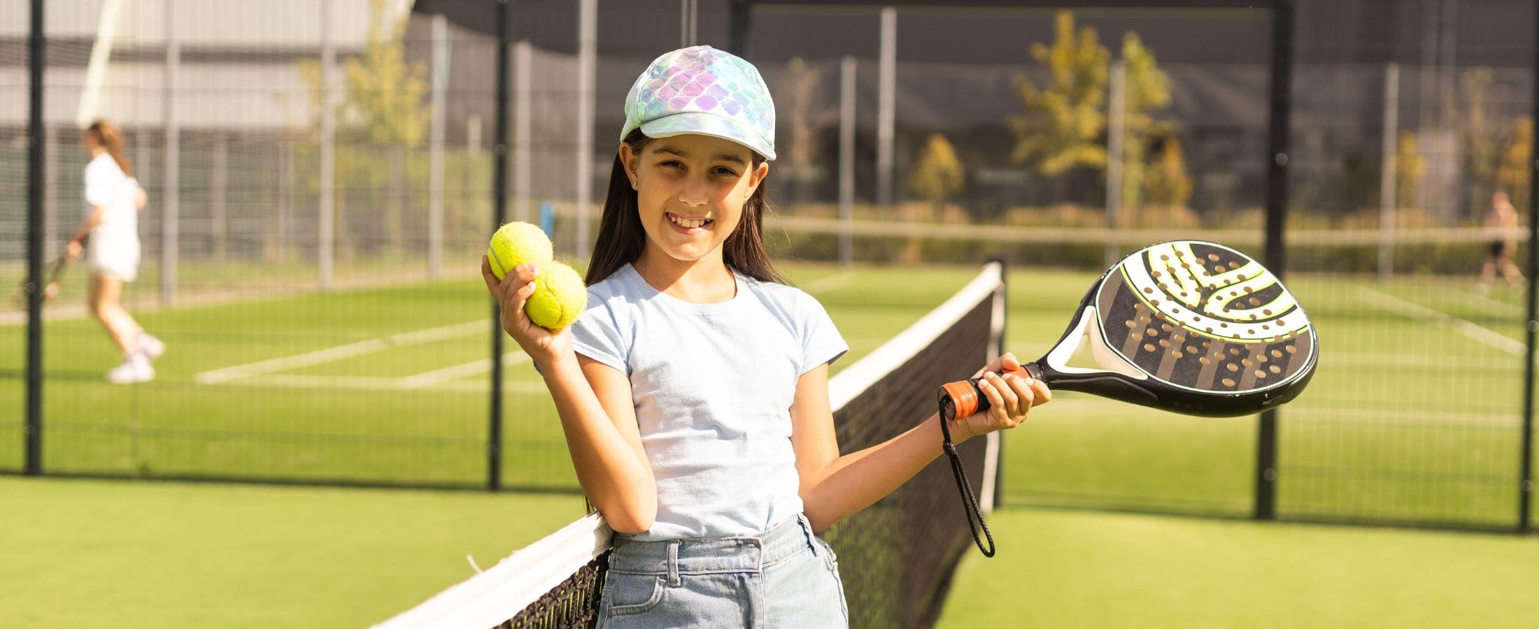 Children and families at a padel session