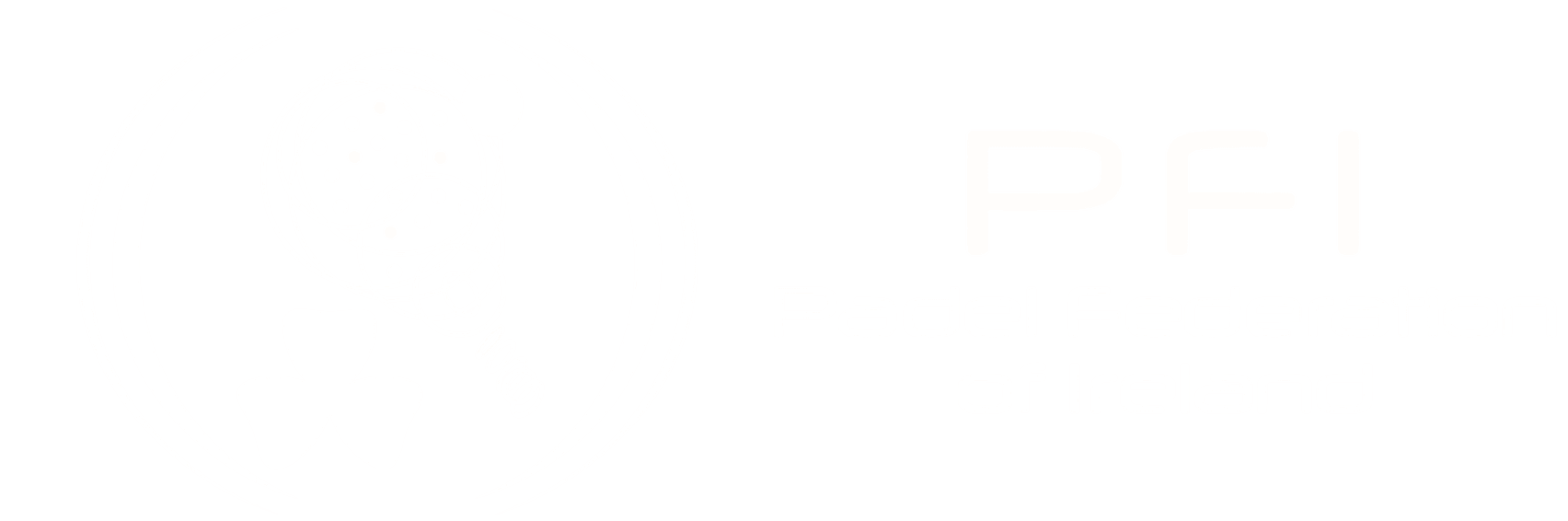 PFI wide white logo
