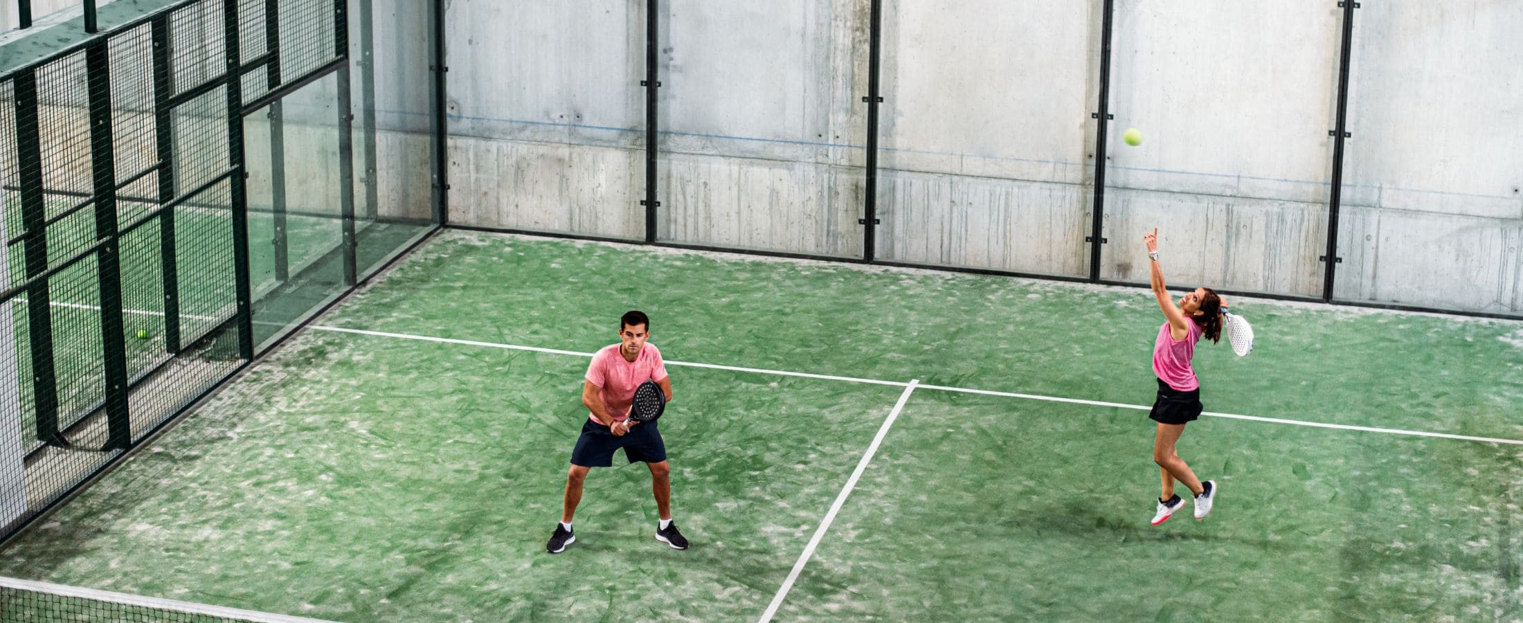 Players preparing for a padel session